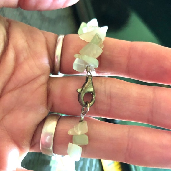 3/$40 VTG Handmade Boho Beaded Choker Necklace~ Aventurine Nuggets/Marbled Jade - Picture 6 of 8